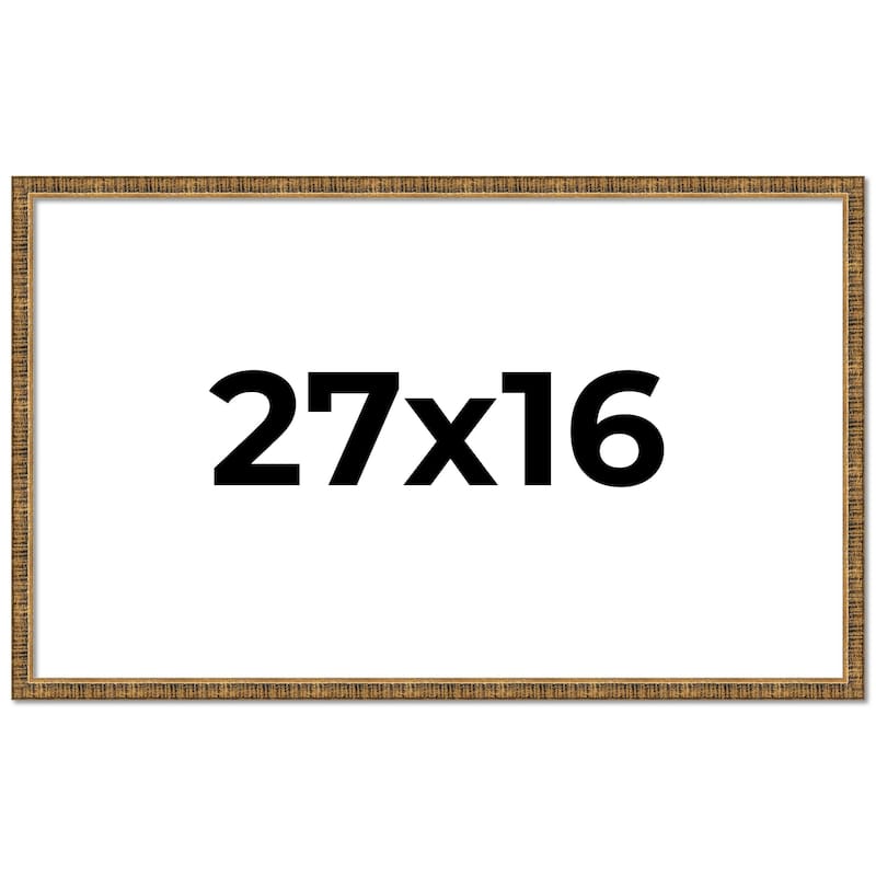 27x16 Frame Gold Solid Wood Picture Frame - Complete Modern Photo
