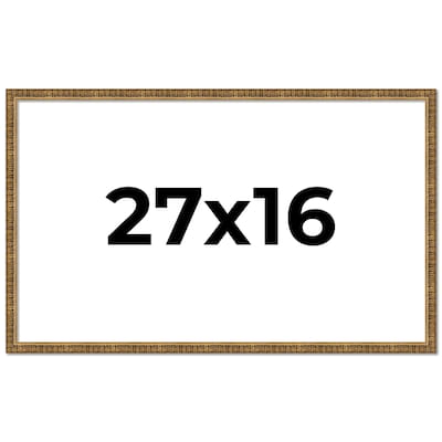 27x16 Frame Gold Solid Wood Picture Frame - Complete Modern Photo