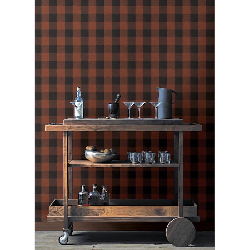 Lumberjack Maroon Wallpaper