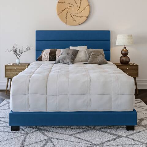 Boyd Sleep Napoli Upholstered Faux Leather Bed Frame with Headboard