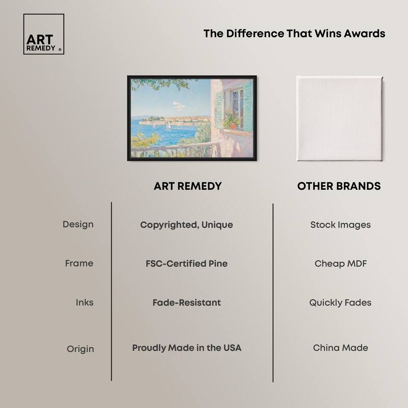 Mediterranean View Canvas by Art Remedy