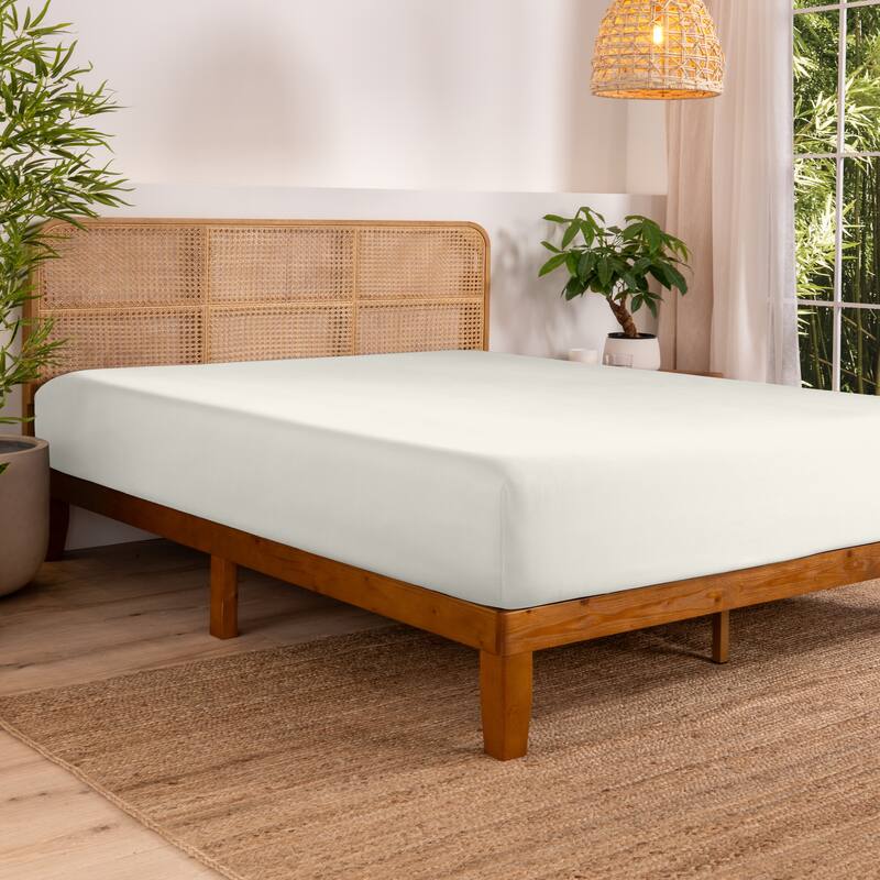 Bare Home Rayon from Bamboo Fitted Sheet - Full - Cream