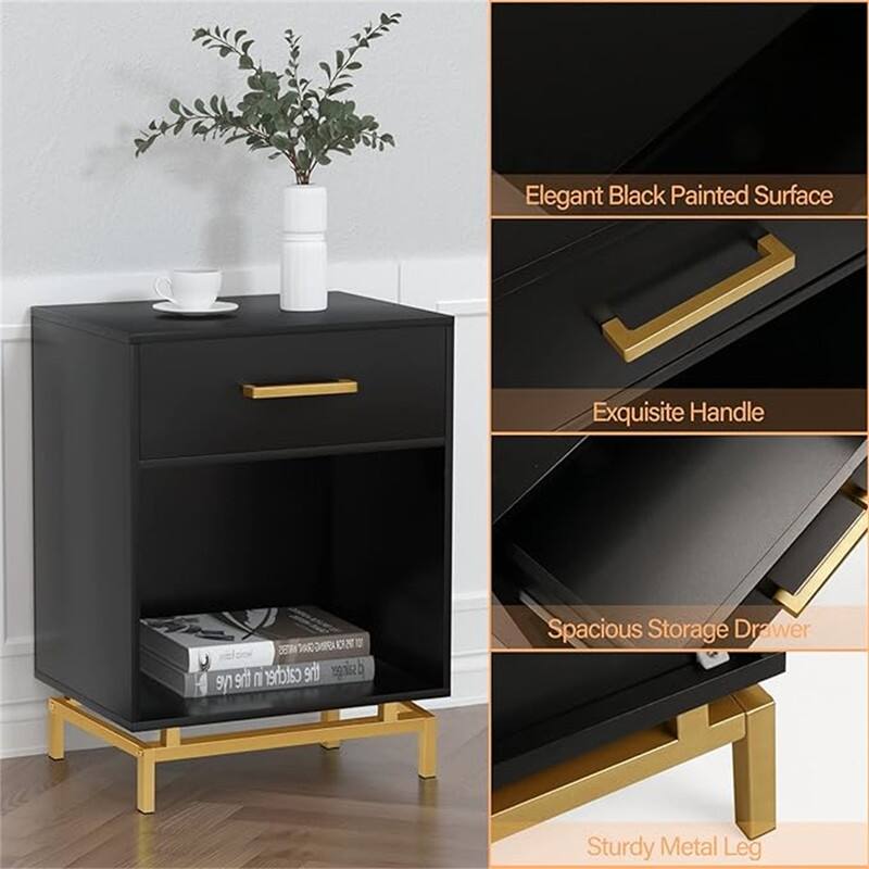 Wood Nightstand 25in H