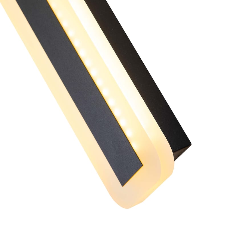 1-Light Modern Linear Strip Integrated LED IP65 Waterproof Indoor/ Outdoor Wall Light