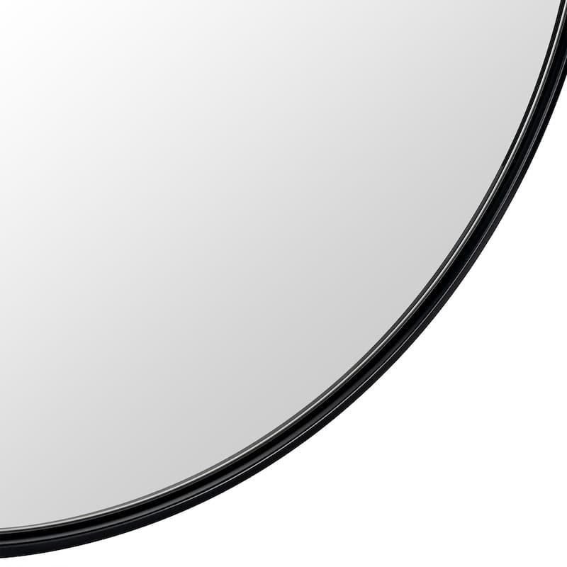 TEHOME Korra Round Wall Mirrors 30 and 36 Inch Metal Frame Options for Bathroom Bedroom & Entryway