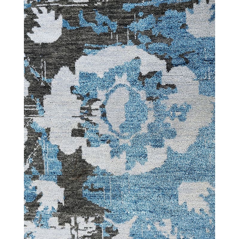 Ikat One-of-a-Kind Hand-Knotted Area Rug, Gray - 8' 2" x 10' 6"