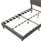 preview thumbnail 7 of 9, Full Size Upholstered Platform Bed with Storage Headboard, USB Ports and Adjustable Height, Linen Fabric Bed