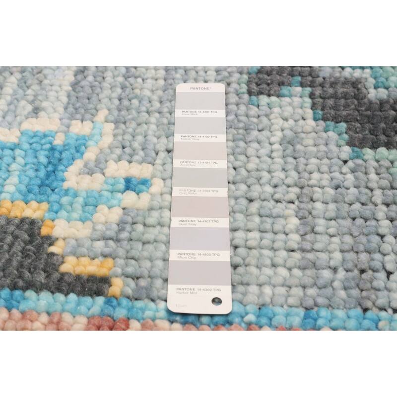 ECARPETGALLERY Hand-knotted Modern Oushak Grey Wool Rug - 9'1 x 12'0