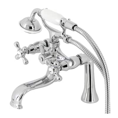 Kingston Brass Deck Mount Clawfoot Tub Faucet with Hand Shower