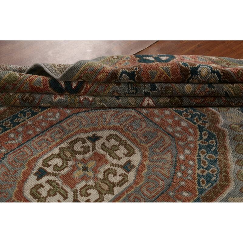 Gray Khotan Indian Area Rug Hand-Knotted Wool Carpet - 8'4" x 12'0"