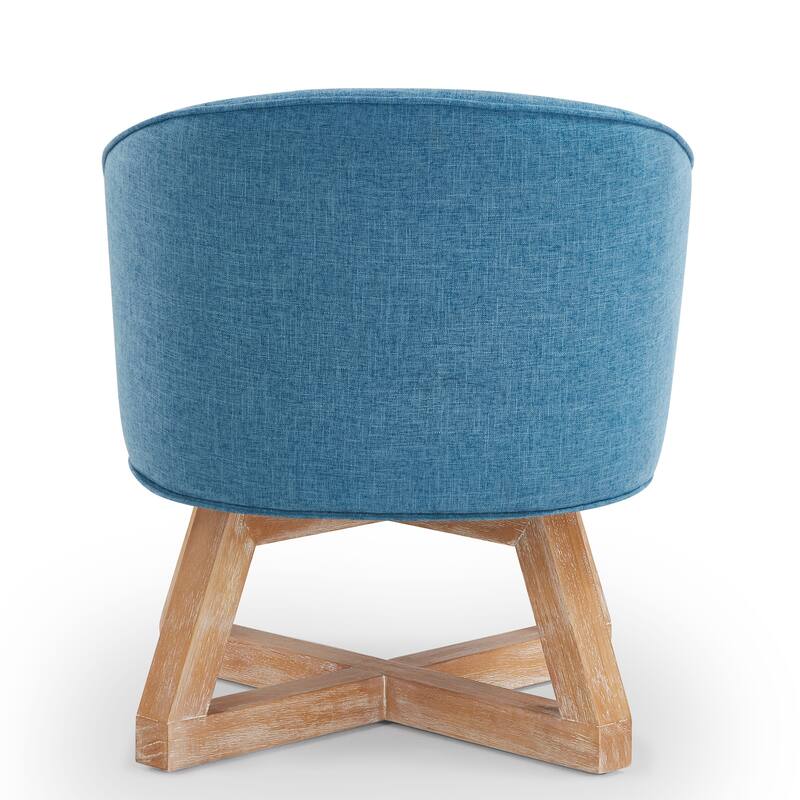 Calssic 360 Degree Swivel Accent Chair with Cross-shaped Base