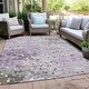preview thumbnail 15 of 101, Machine Washable Indoor/Outdoor Modern Splatter Chantille Rug Lavender - 10' x 14'
