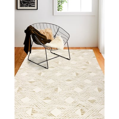 Bashian Neville Ivory/Gold Contemporary Area Rug