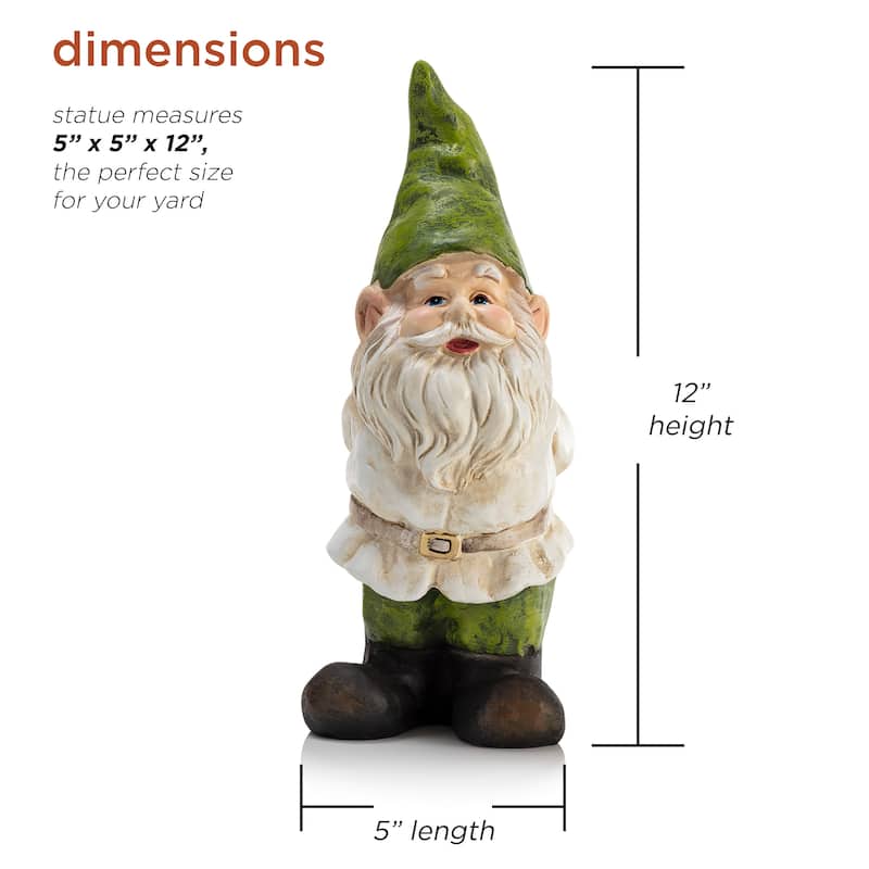 Gnome Folding Hands Looking Up Garden Statue