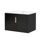 preview thumbnail 13 of 38, GDFStudio - Marwood Vintage Double Bathroom Vanity Set with 3 Holes Single Ceramic Sink & Soft Closing Doors - 60'W
