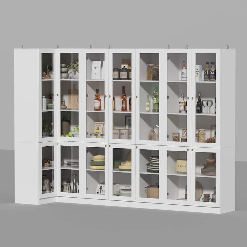 Modular Kitchen Utility Buffet,Large Cupboard Pantry Display Case