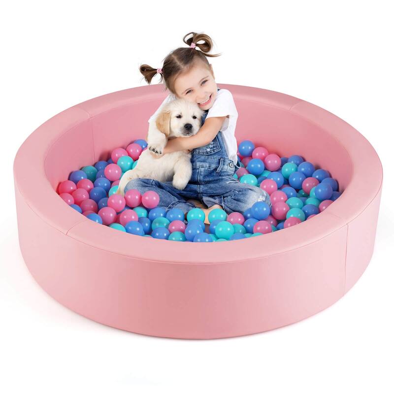 Costway 42.5" Round Foam Ball Pits with 25D Sponge Filling Washable PU - See Details