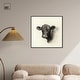 preview thumbnail 53 of 60, Darkness in Detail of Cow Canvas Animal Art Prints by Art Remedy