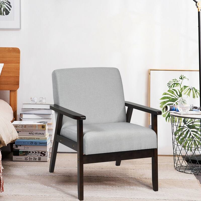 Mid-Century Retro Fabric Accent Armchair for Living Room Comfort and Style