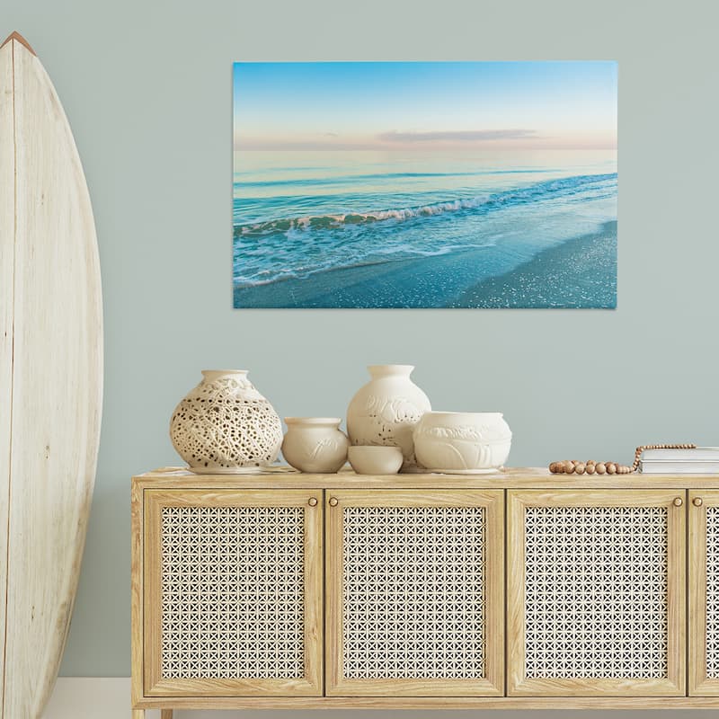 Stupell Serene Waves at Sunrise Canvas Wall Art Design By Mary Lou Johnson