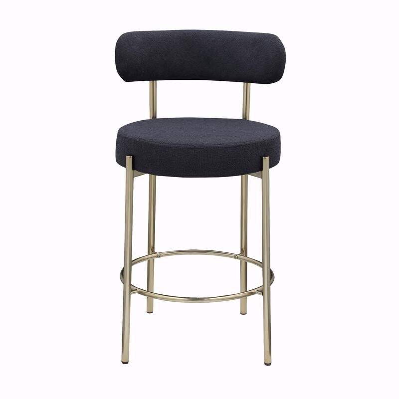 Woker Modern Sherpa Counter Height Stools - Set of 2