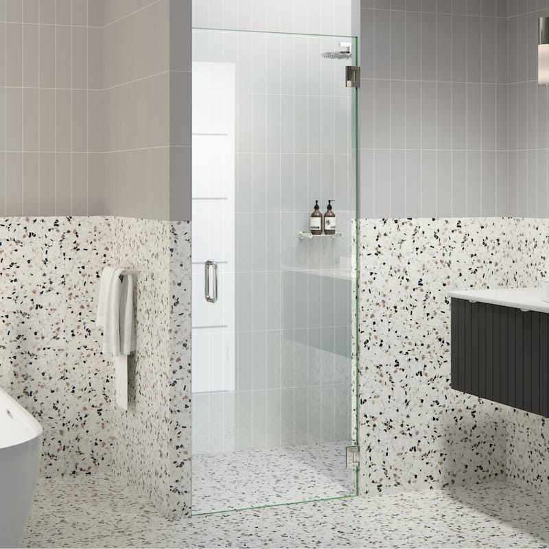 Glass Warehouse GW-DO-29 Albedo 78" High x 29" Wide Hinged Frameless