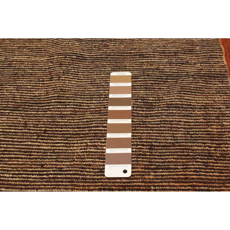 ECARPETGALLERY Flat-Weave Natural Brown Wool Kilim - 5'1 x 6'6