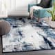 Cooke Industrial Abstract Area Rug - 6'7" Square - Aqua