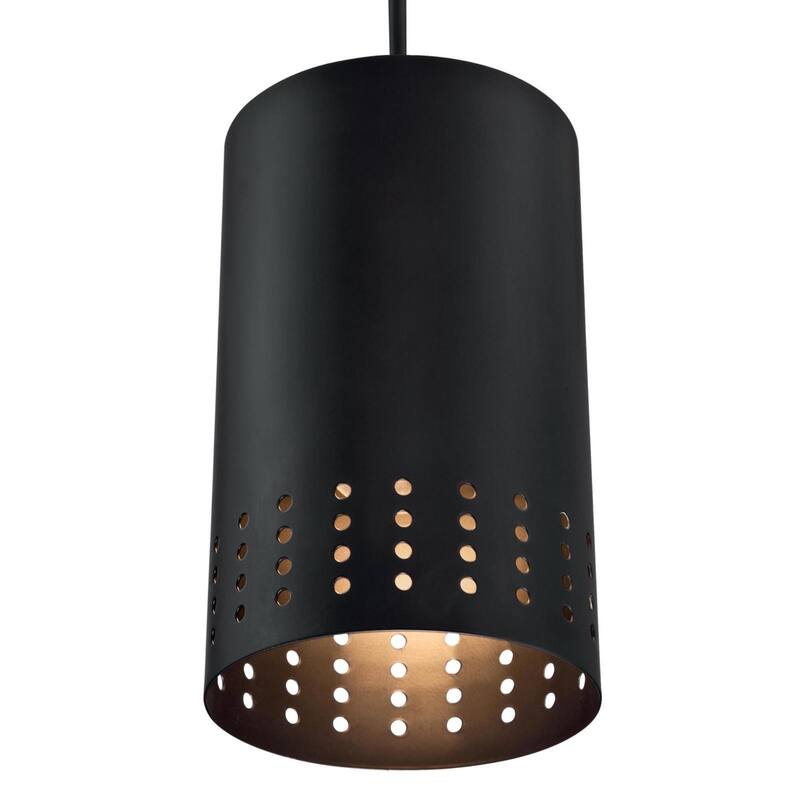 Phelps Matte Black 1-Light Pendant
