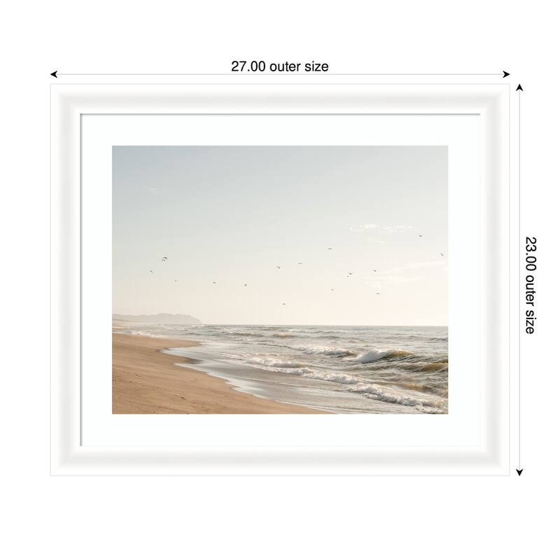 Kate and Laurel Framed Art Coastal Flight by Crystal Lynn Collins