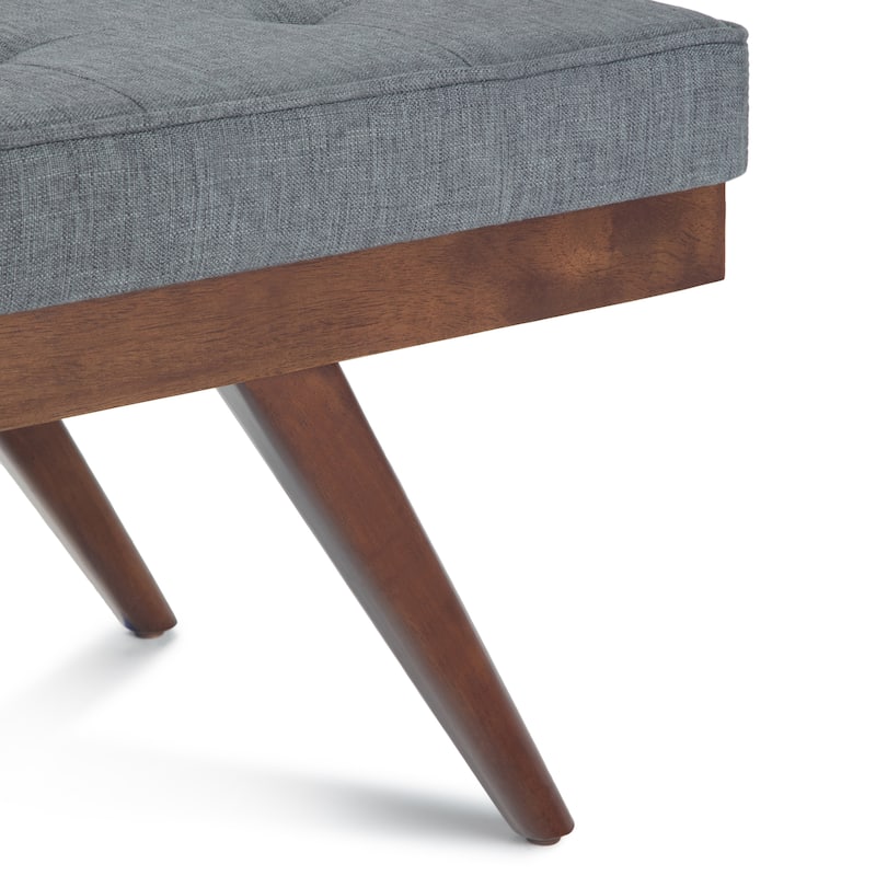 WYNDENHALL Keenan 48 inch Wide Mid Century Modern Rectangle Ottoman Bench