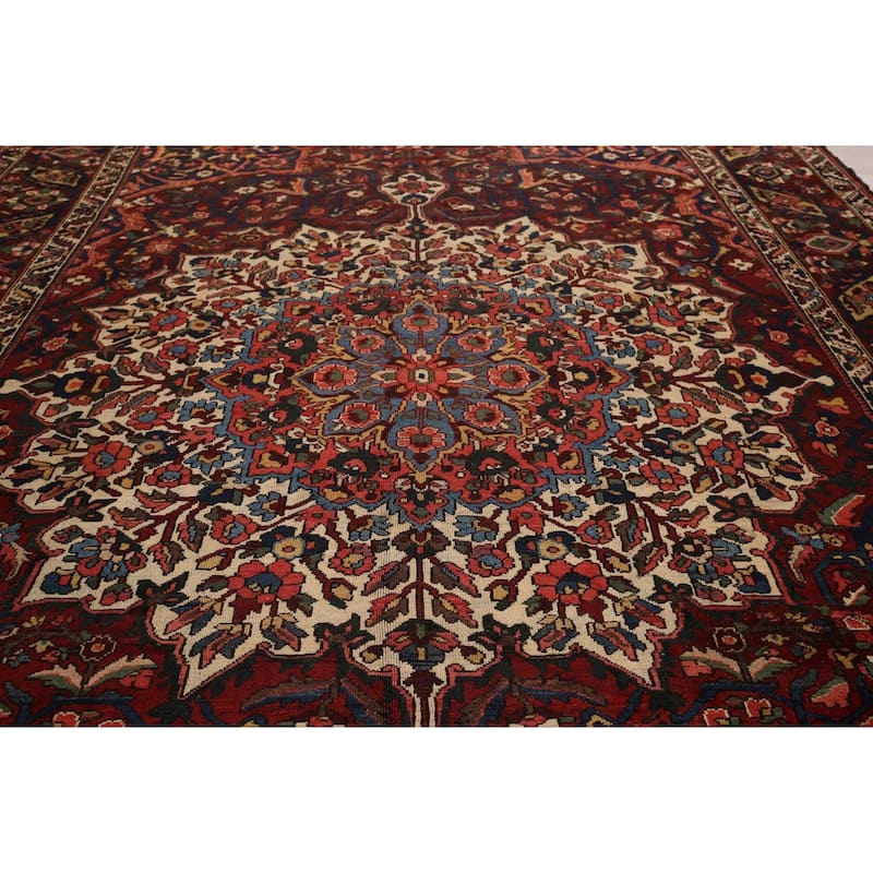 Bakhtiari Large Antique Persian Area Rug Hand-Knotted Wool Carpet - 11'0" x 16'9"