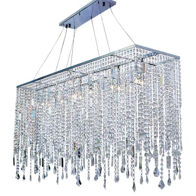 Naples 48 Inch Chrome Crystal Chandelier