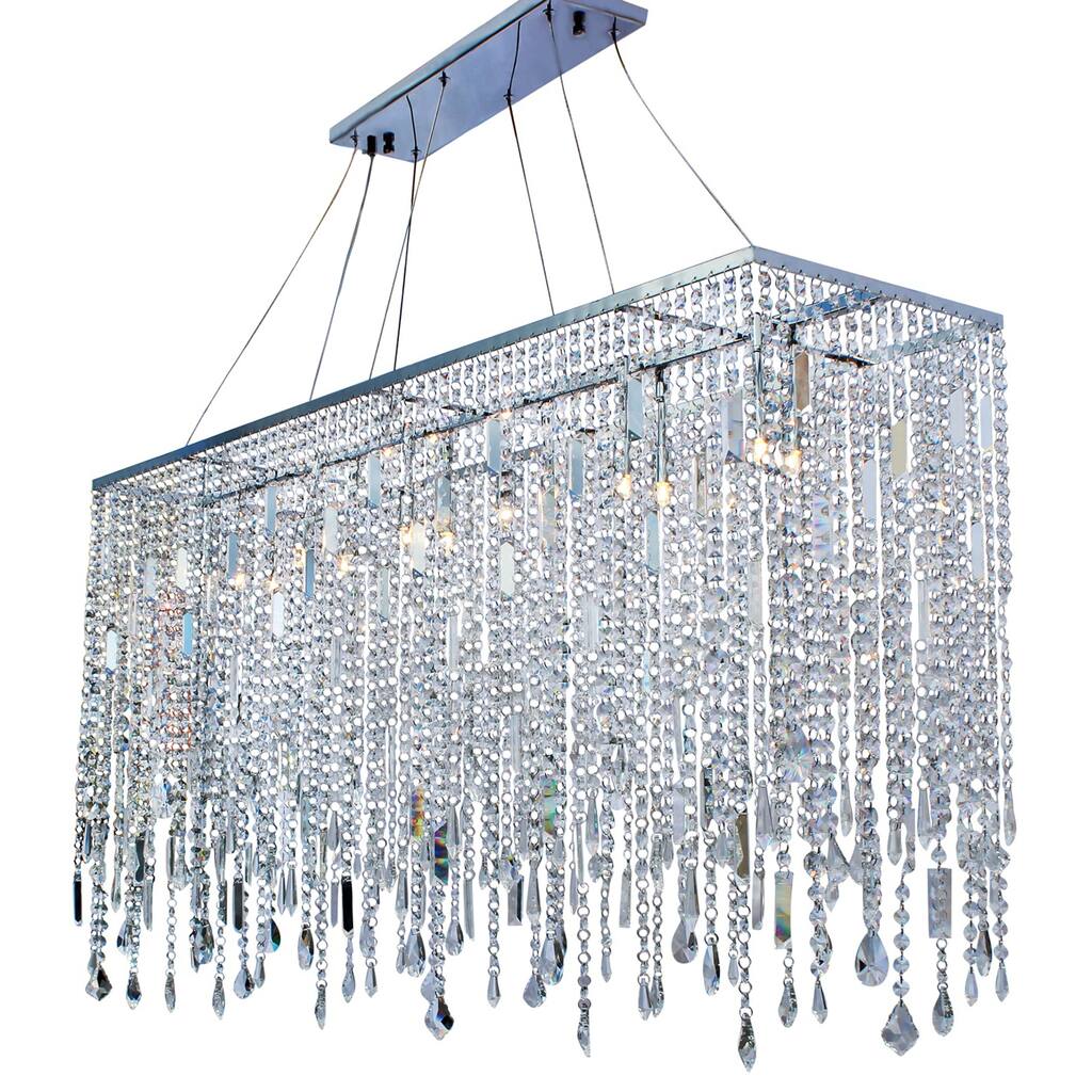 Naples 48 Inch Chrome Crystal Chandelier