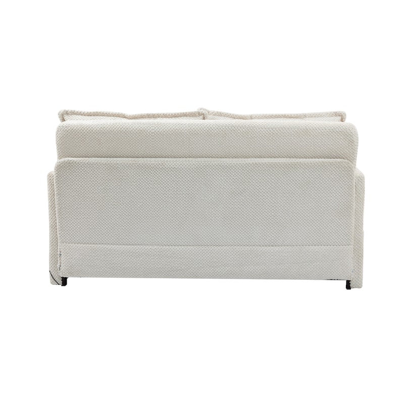 GDFStudio - Harper Lane Corduroy Convertible Sofa Bed with USB Charging & Side Storage for Cozy Apartment Living