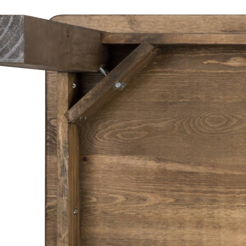 60" x 38" Rectangular Antique Rustic Solid Pine Farm Dining Table