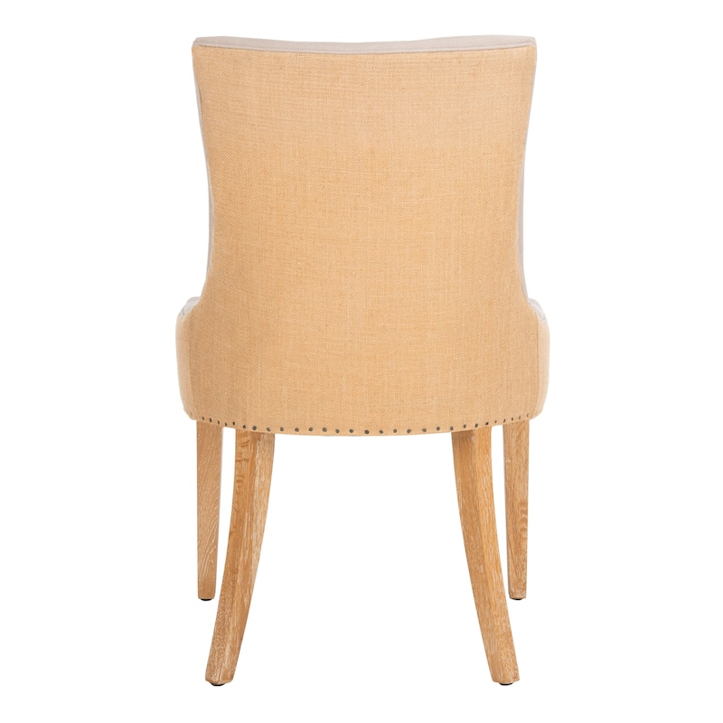 SAFAVIEH Brittney Beige Linen Dining Chair - 22" x 24.8" x 36.4" - 22"Wx25"Dx36"H