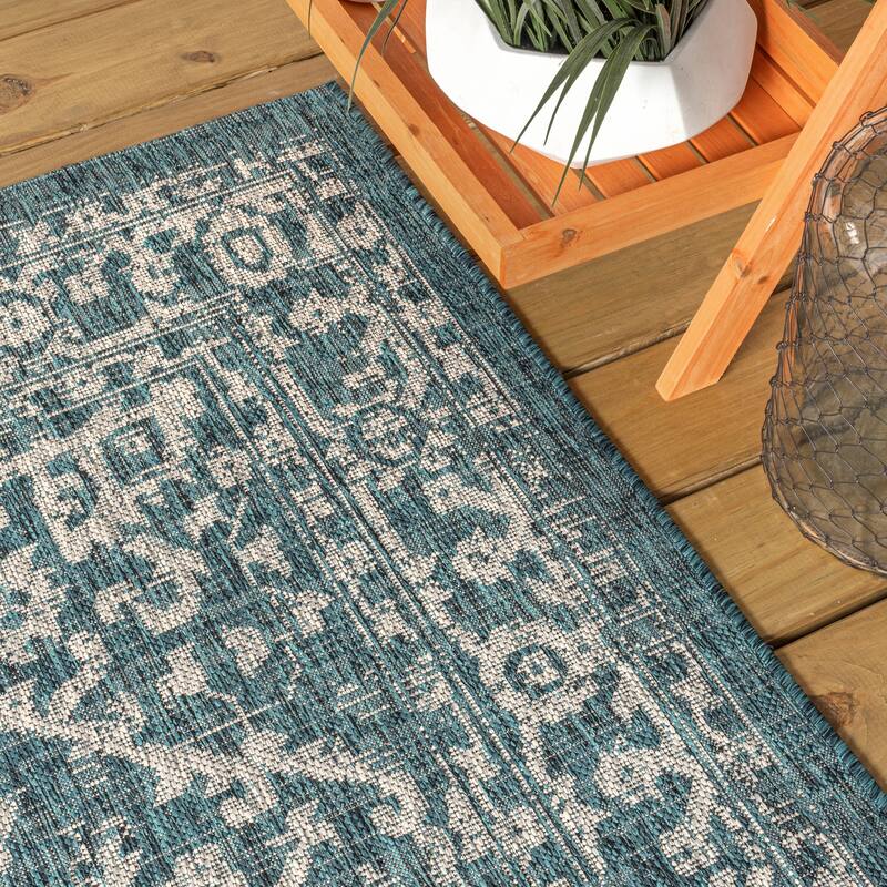 JONATHAN Y Medallion Textured Weave Indoor/Outdoor Area Rug