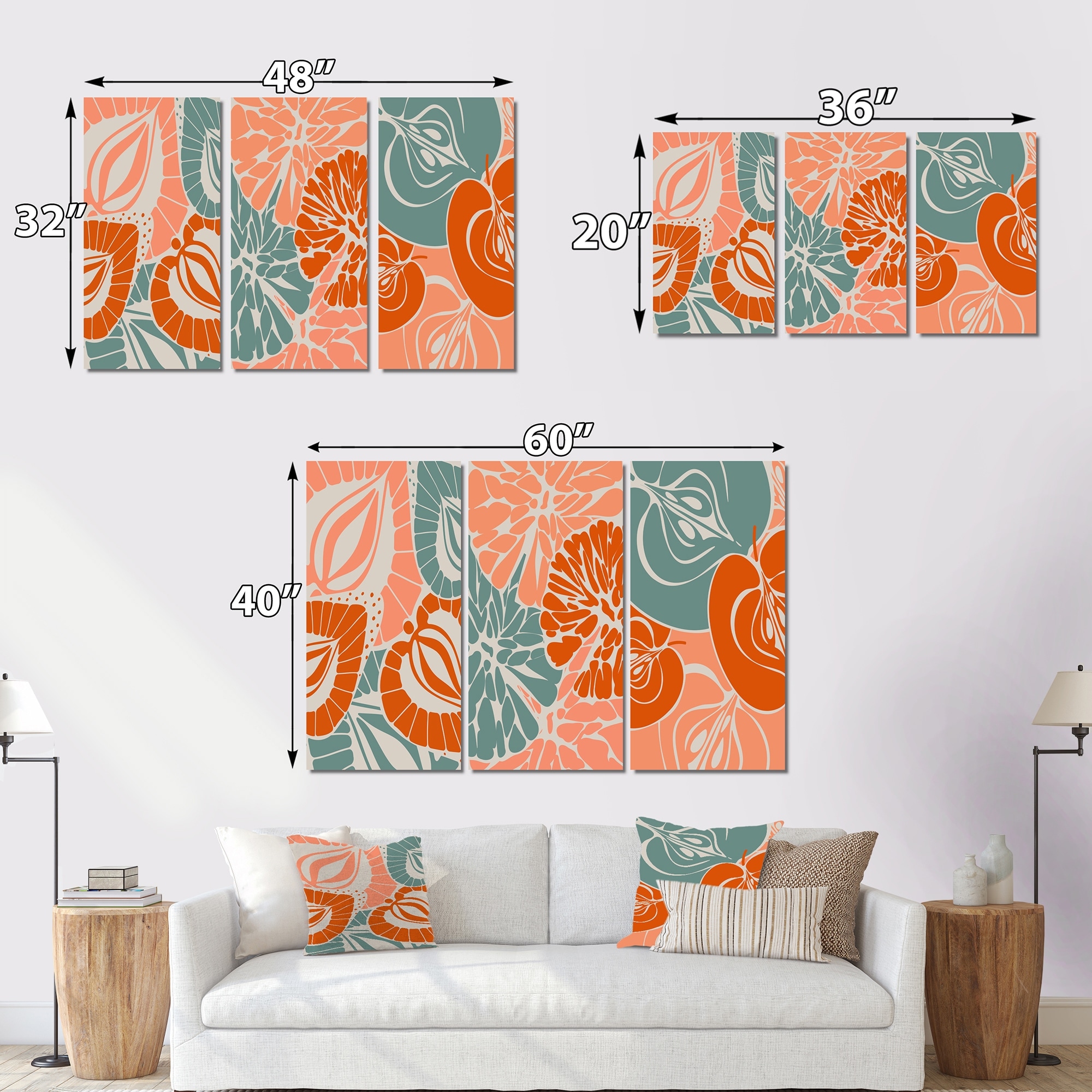 Design Art Retro Strawberry Orange Apple Traditional Artwork-image