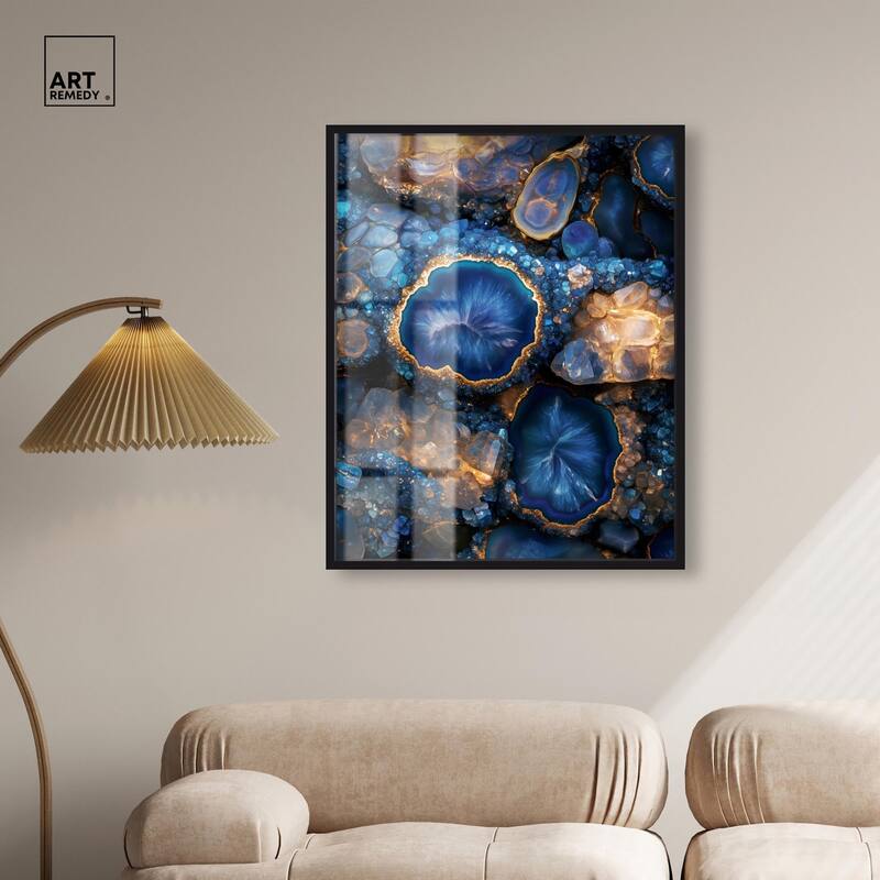 Oceanic Gold Sparkle Shadowbox by Art Remedy