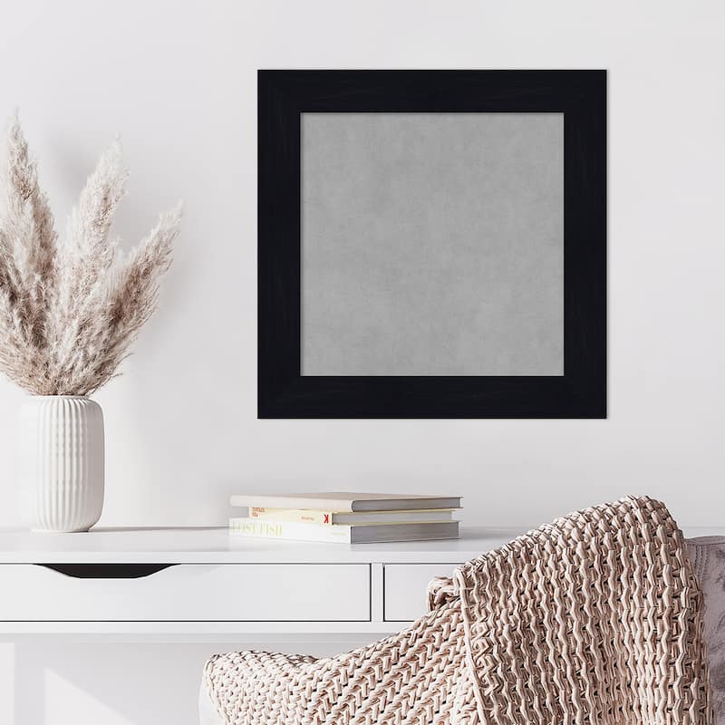 Amanti Art Shiplap Navy Framed Magnetic Board