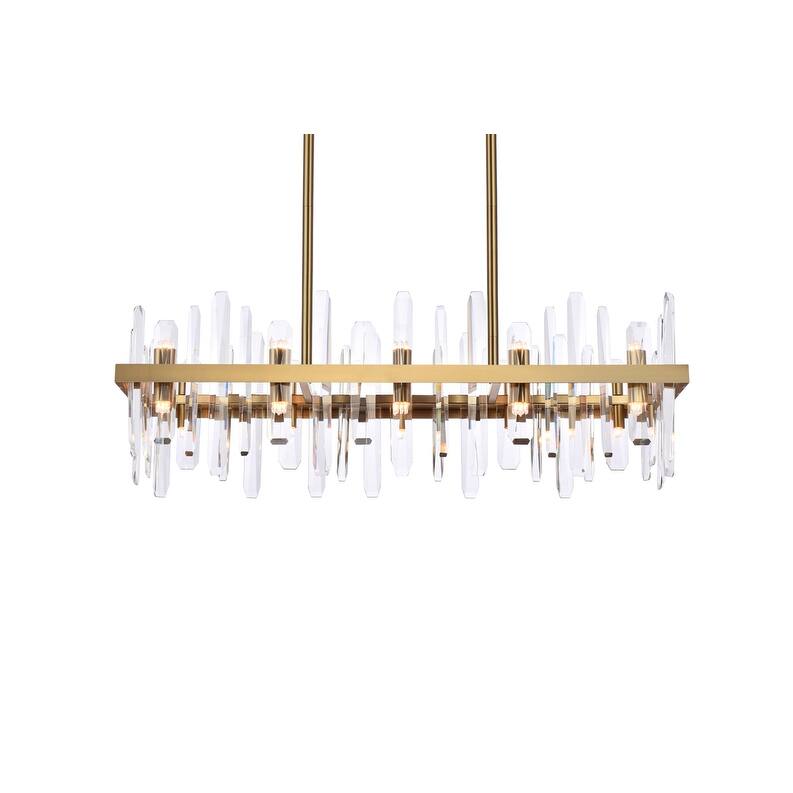 Indigo Home 36 inch crystal rectangle chandelier