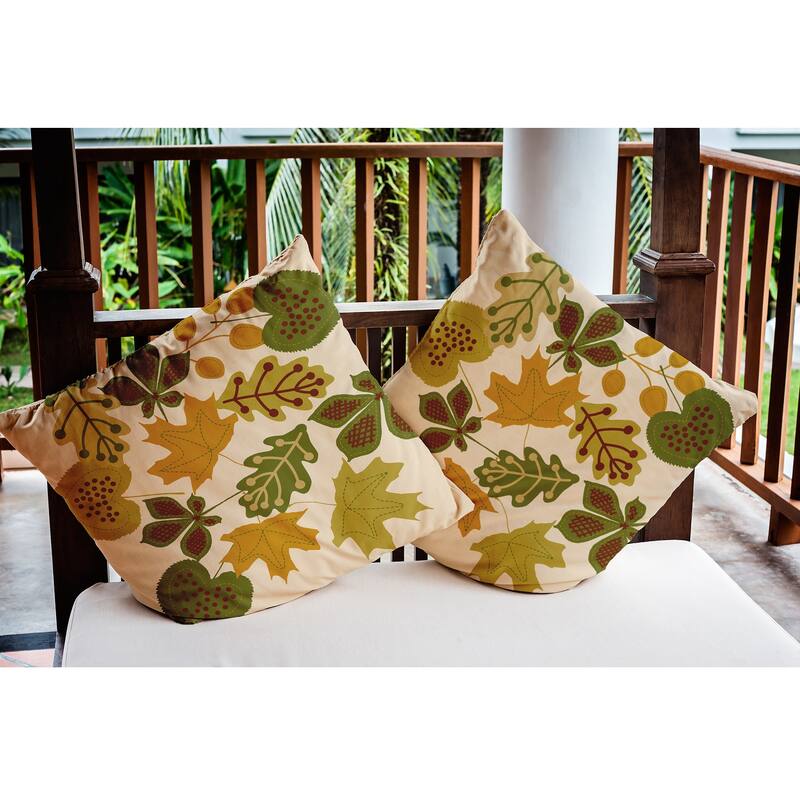 Fall Leaves Indoor/Outdoor Throw Pillow