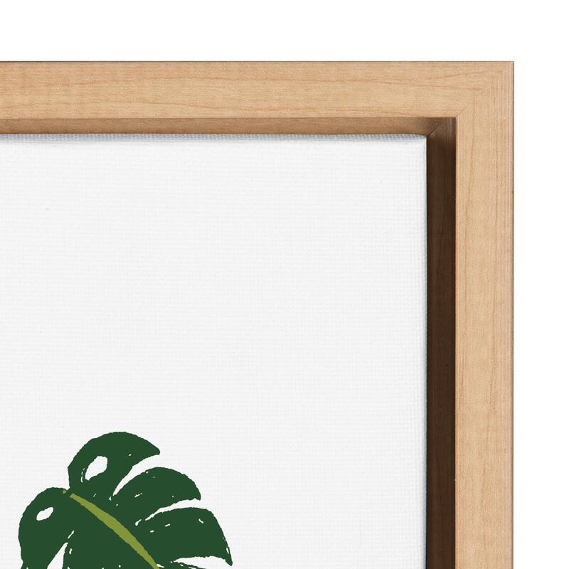 Kate and Laurel Sylvie Plant Play Framed Canvas by Duchess Plum