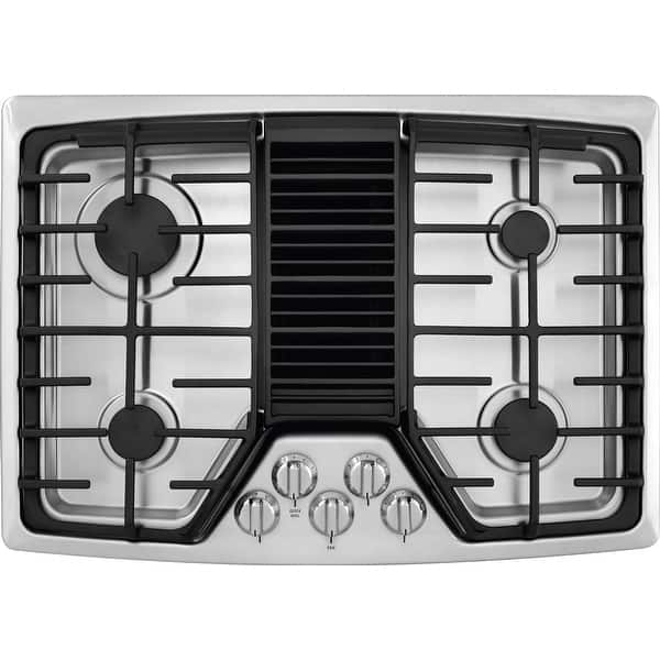 Shop Frigidaire Rc30dg60ps 30 4 Burner Gas Cooktop With Built In 500 Cfm Downdraft Exhaust Stainless Steel Overstock 22054746