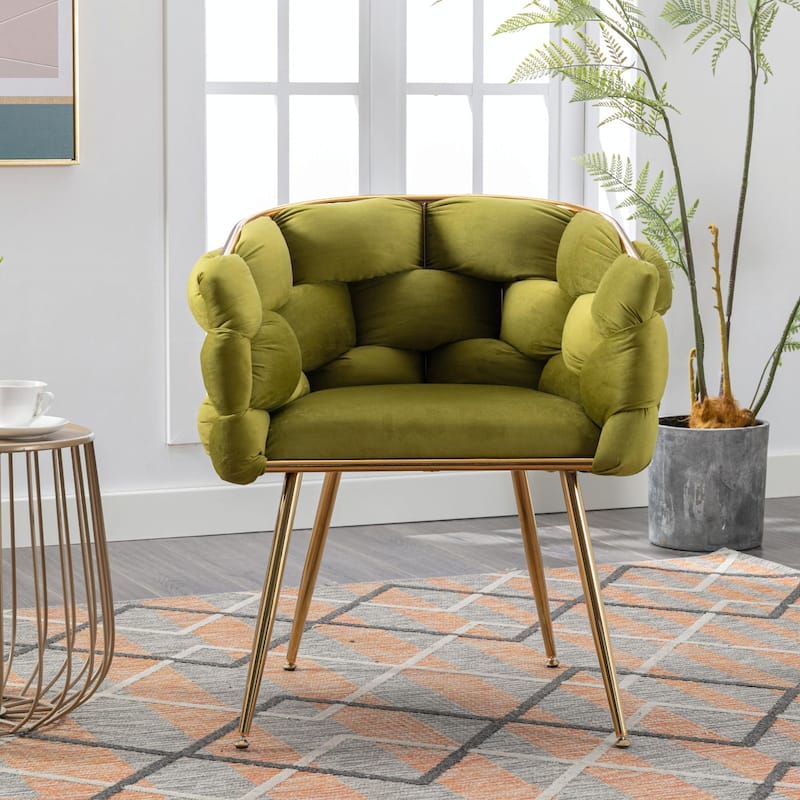 Modern Luxury Velvet Single Sofa Chair, Set of 2