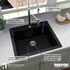 preview thumbnail 33 of 58, Karran Top Mount 25 in. Single Bowl Quartz Kitchen Sink Kit