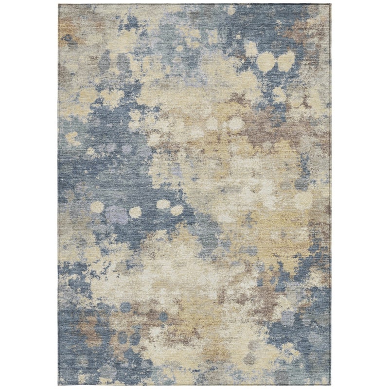 HomeRoots Abstract Transitional Rectangle Outdoor Rug