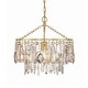 preview thumbnail 1 of 5, Crystorama Lighting Group ELS-7100 Elsa 15" Wide Crystal Pendant Antique Gold
