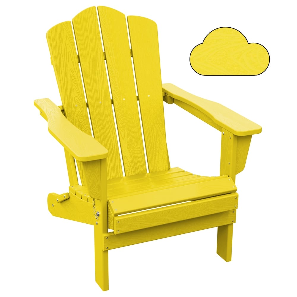 Outdoor HDPE Folding Classic Adirondack Chair All-Weather